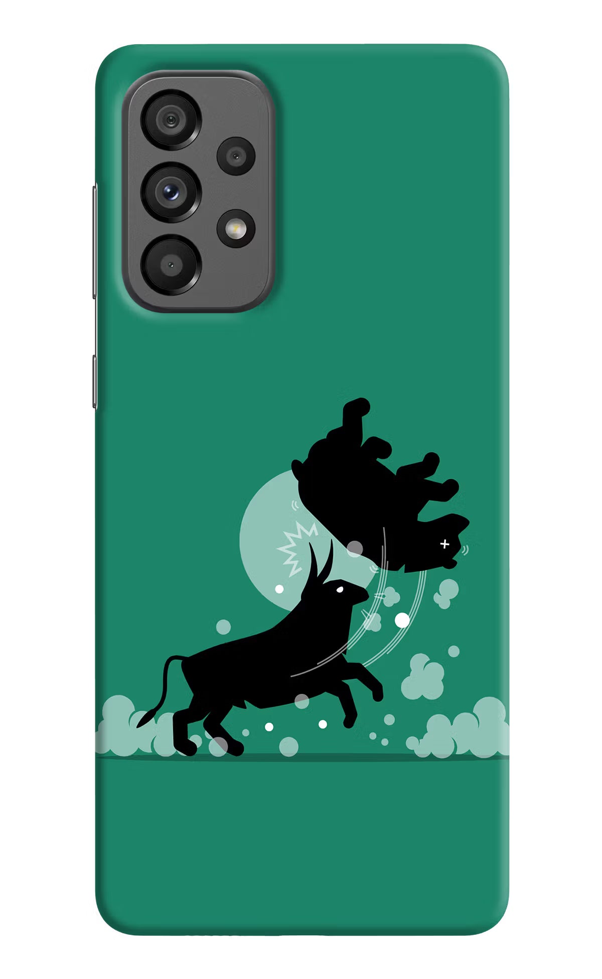 Bull Conqueror Samsung A73 5G Hard Case Back Cover by Casekaro