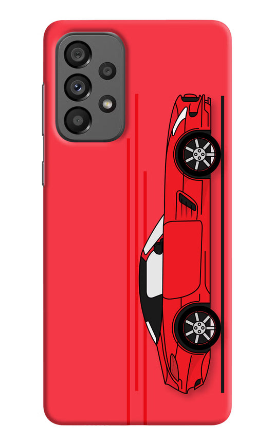 Red Velocity Samsung A73 5G Hard Case Back Cover by Casekaro