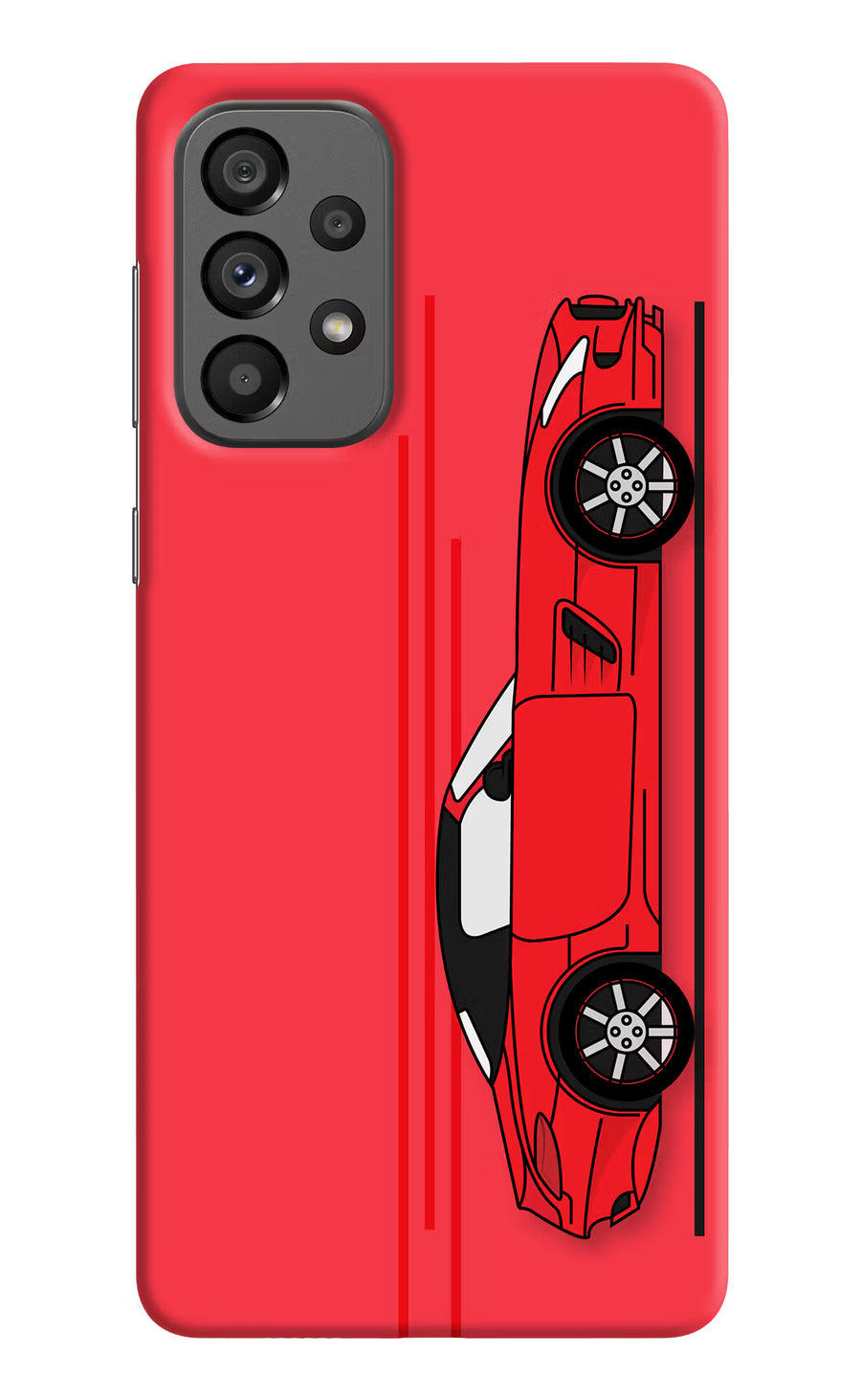 Red Velocity Samsung A73 5G Back Cover, Hard case