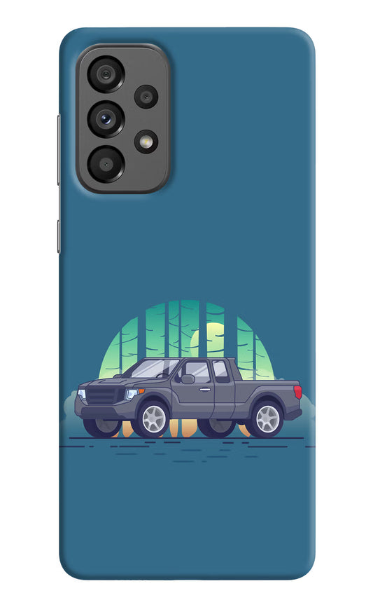 Retro Garage Vibe Samsung A73 5G Hard Case Back Cover by Casekaro