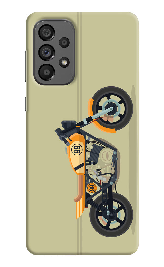 Vertical Speedster Samsung A73 5G Hard Case Back Cover by Casekaro