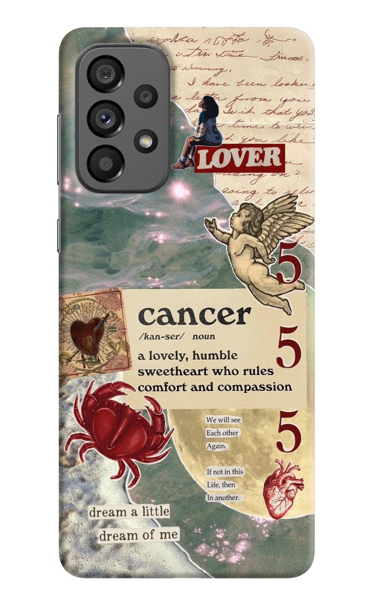 Cancer Zodiac Samsung A73 5G Hard Case Back Cover by Casekaro