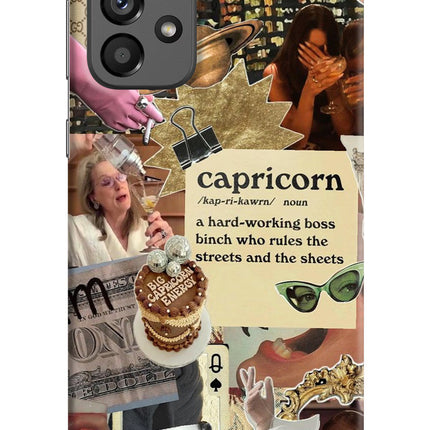 Capricorn Zodiac Samsung A73 5G Hard Case Back Cover by Casekaro