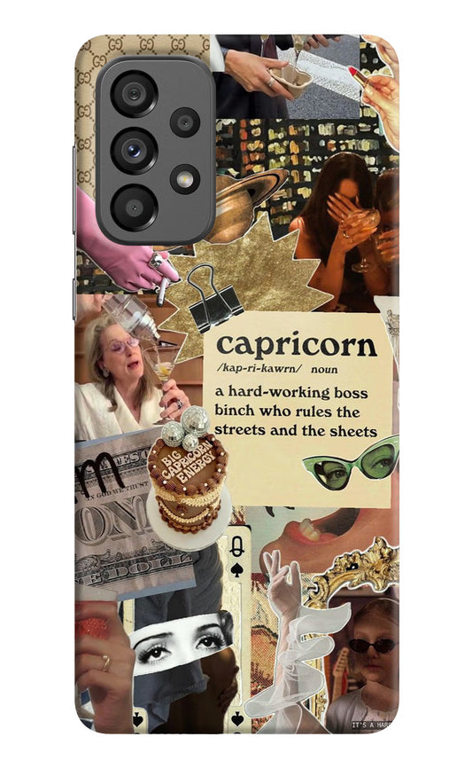 Capricorn Zodiac Samsung A73 5G Hard Case Back Cover by Casekaro