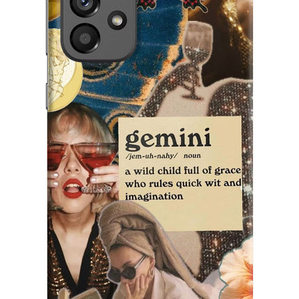 Gemini Zodiac Samsung A73 5G Hard Case Back Cover by Casekaro