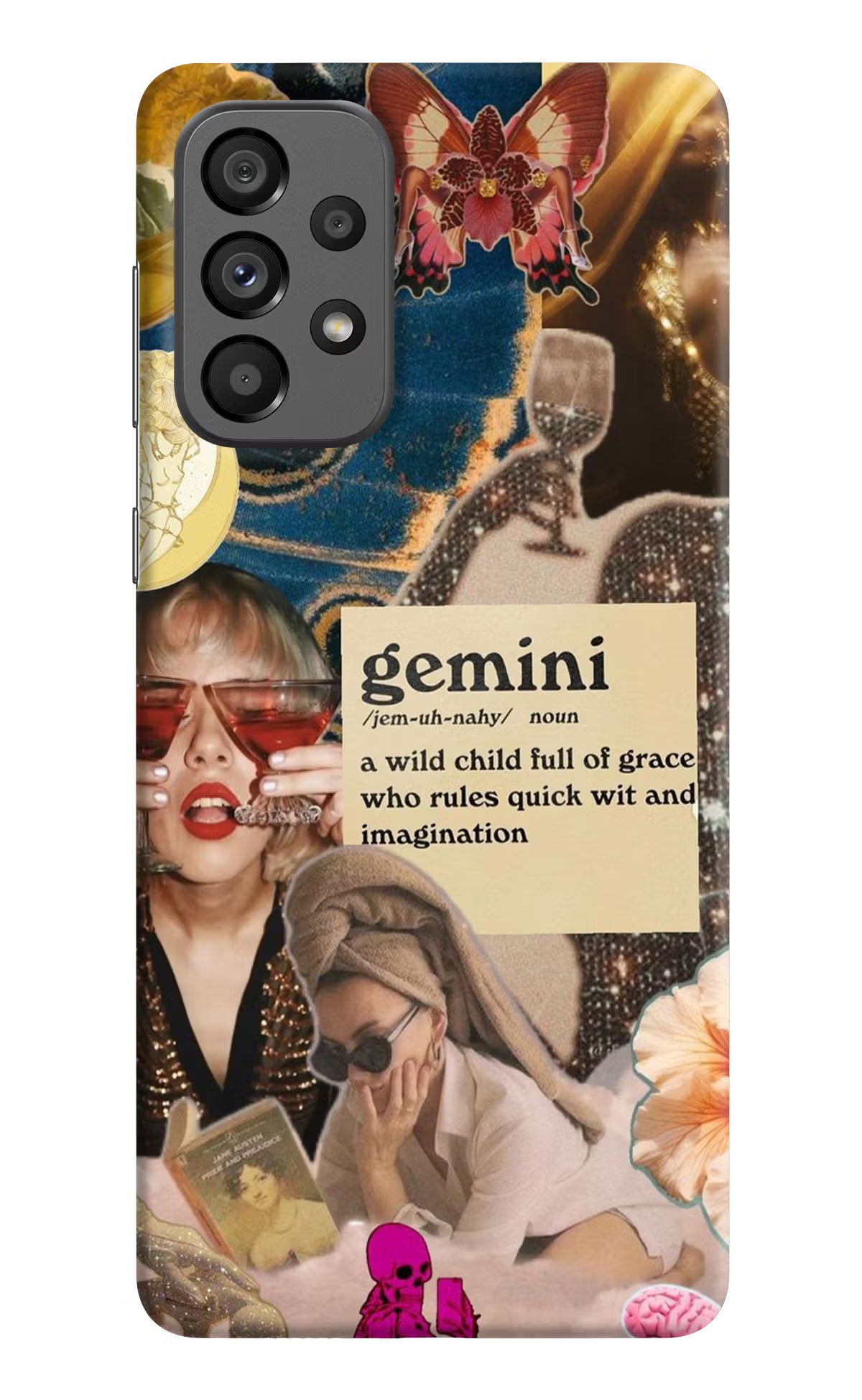 Gemini Zodiac Samsung A73 5G Hard Case Back Cover by Casekaro