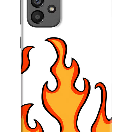 Fired Up – White Samsung A73 5G Hard Case Back Cover by Casekaro
