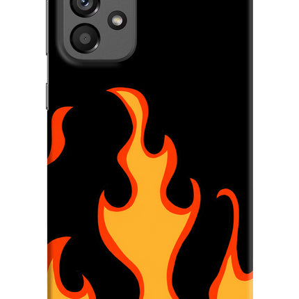 Fired Up – Black Samsung A73 5G Hard Case Back Cover by Casekaro