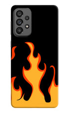 Fired Up – Black Samsung A73 5G Hard Case Back Cover by Casekaro