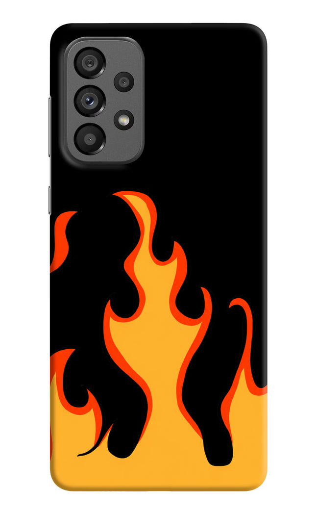 Fired Up – Black Samsung A73 5G Hard Case Back Cover by Casekaro