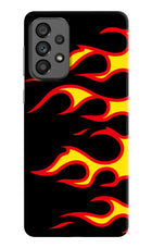Side Sweep Flames Samsung A73 5G Hard Case Back Cover by Casekaro
