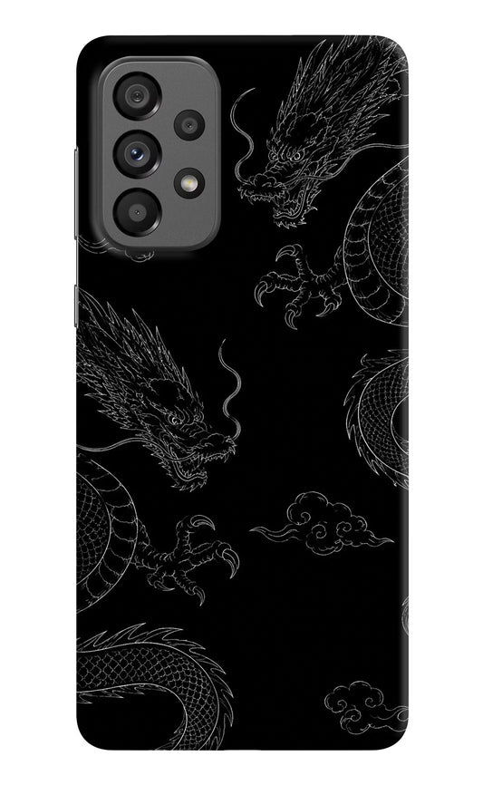 Twin Dragons Samsung A73 5G Hard Case Back Cover by Casekaro