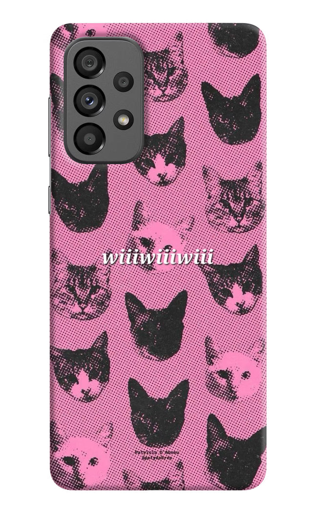 Pink Cats Samsung A73 5G Hard Case Back Cover by Casekaro