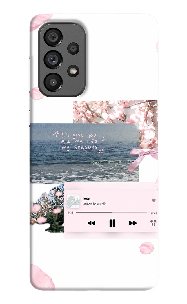 Wave to earth Samsung A73 5G Hard Case Back Cover by Casekaro
