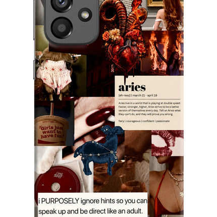 Zodiac Aries Samsung A73 5G Hard Case Back Cover by Casekaro
