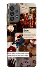 Zodiac Aries Samsung A73 5G Hard Case Back Cover by Casekaro