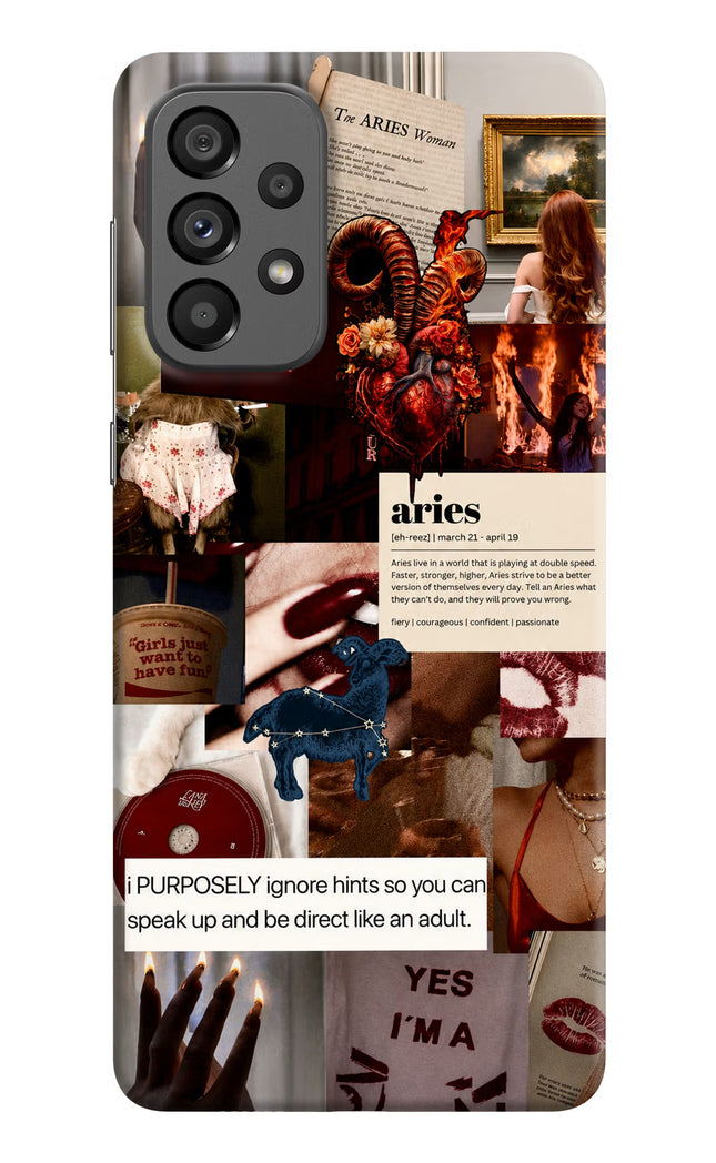 Zodiac Aries Samsung A73 5G Hard Case Back Cover by Casekaro