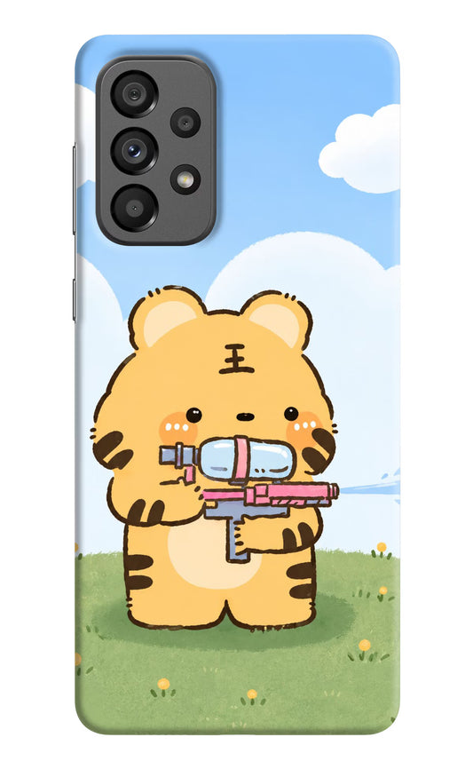Tiger Treat Samsung A73 5G Hard Case Back Cover by Casekaro