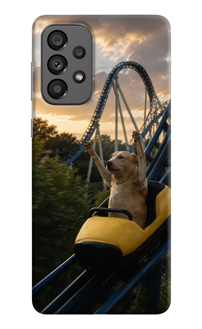 Rollercoaster Dog Samsung A73 5G Hard Case Back Cover by Casekaro