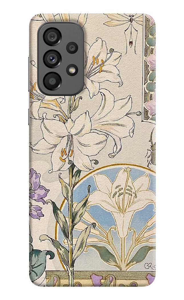 White Lily Samsung A73 5G Hard Case Back Cover by Casekaro