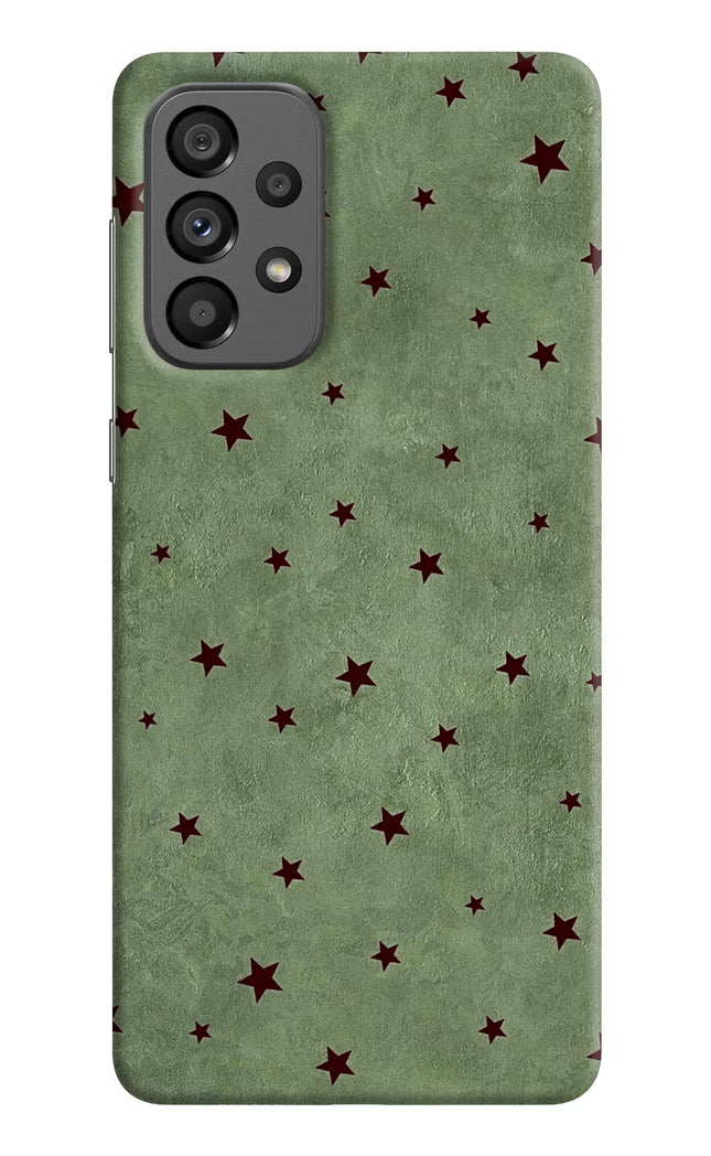 Green Stars Samsung A73 5G Hard Case Back Cover by Casekaro