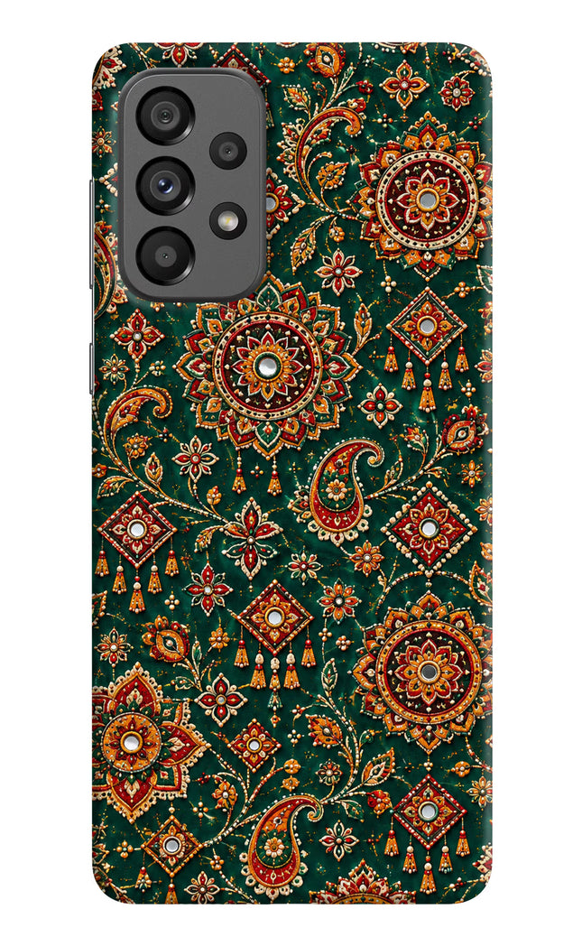Green Pataka Samsung A73 5G Hard Case Back Cover by Casekaro