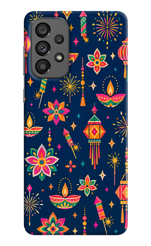 Festive Pop Samsung A73 5G Hard Case Back Cover by Casekaro