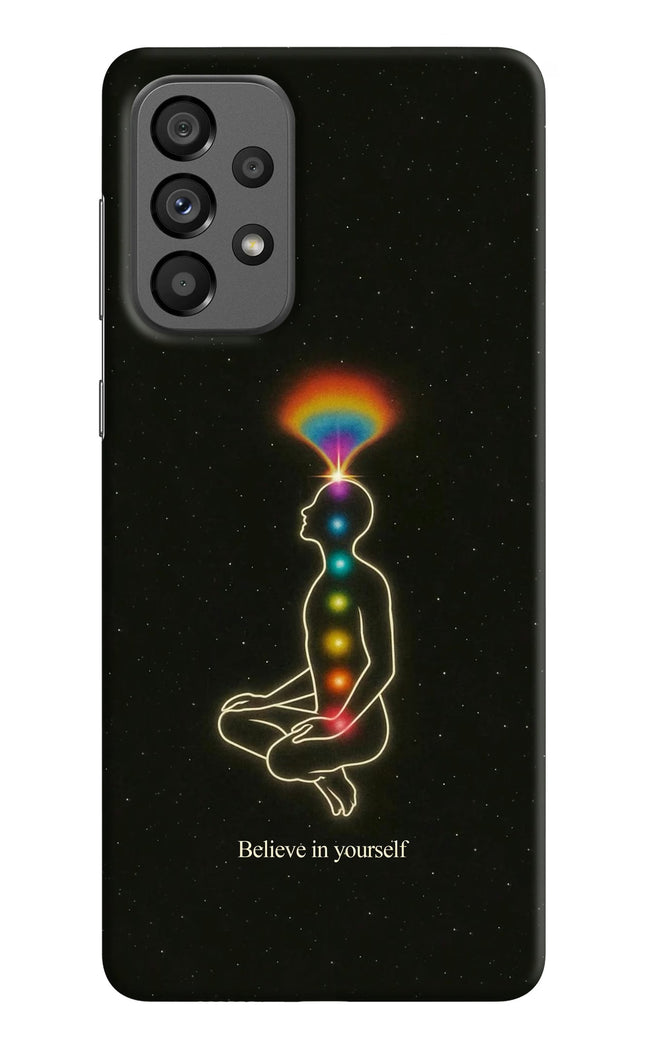 Believe in yourself Samsung A73 5G Hard Case Back Cover by Casekaro