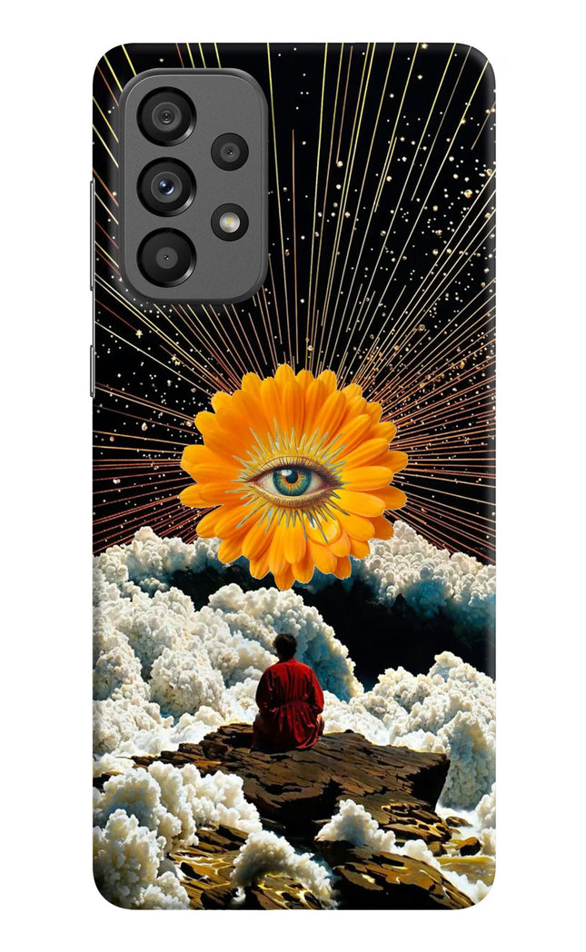 Cosmic Flower Samsung A73 5G Hard Case Back Cover by Casekaro