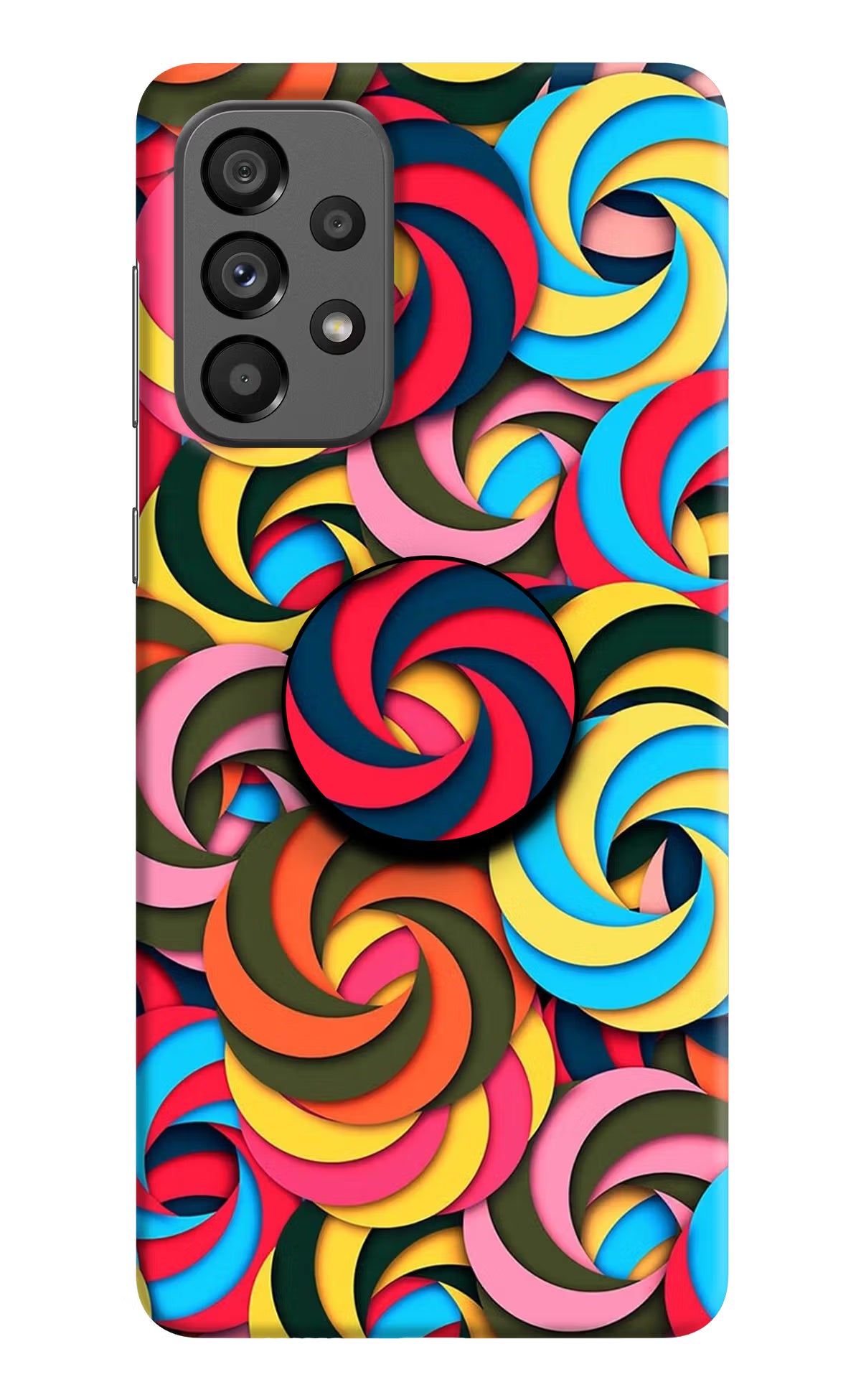 Spiral Pattern Samsung A73 5G Pop Case by Casekaro