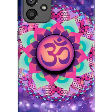 Om Purple Samsung A73 5G Pop Case by Casekaro