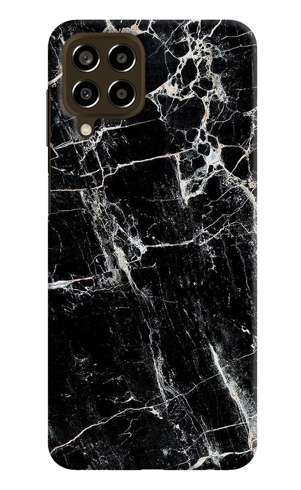 Black Marble Texture Samsung M33 5G Hard Case Back Cover by Casekaro