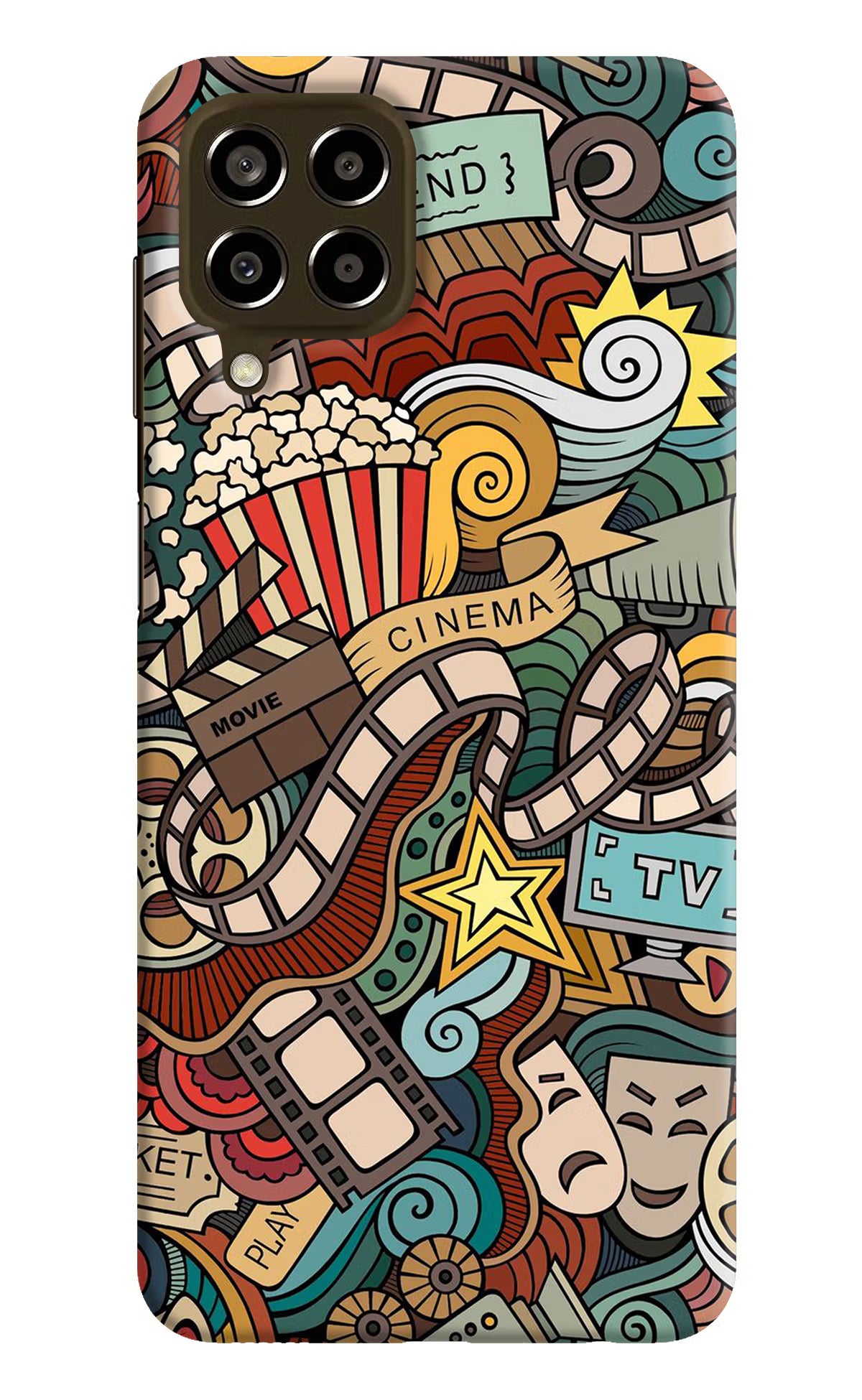 Cinema Abstract Samsung M33 5G Hard Case Back Cover by Casekaro