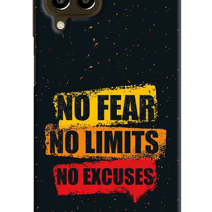No Fear No Limits No Excuse Samsung M33 5G Hard Case Back Cover by Casekaro