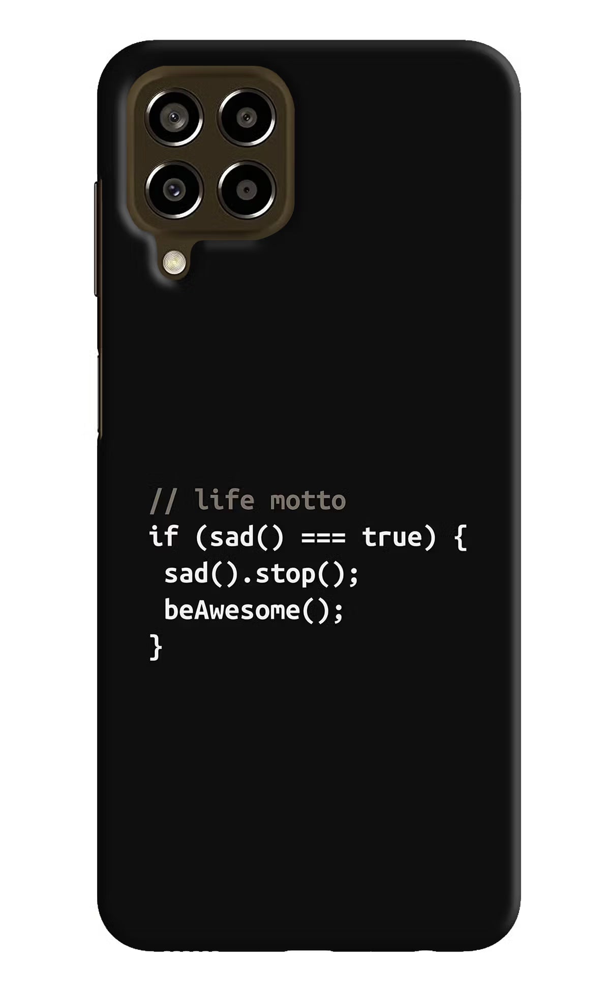 Life Motto Code Samsung M33 5G Hard Case Back Cover by Casekaro