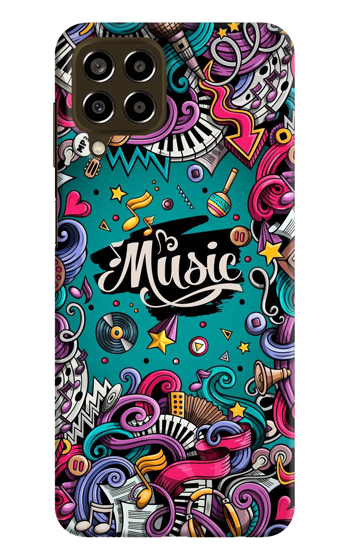 Music Graffiti Samsung M33 5G Hard Case Back Cover by Casekaro