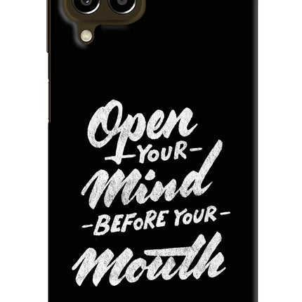 Open Your Mind Before Your Mouth Samsung M33 5G Hard Case Back Cover by Casekaro