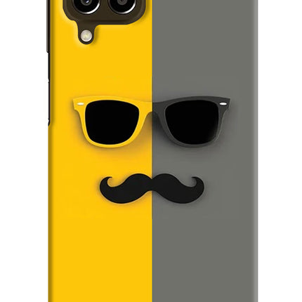 Sunglasses with Mustache Samsung M33 5G Hard Case Back Cover by Casekaro