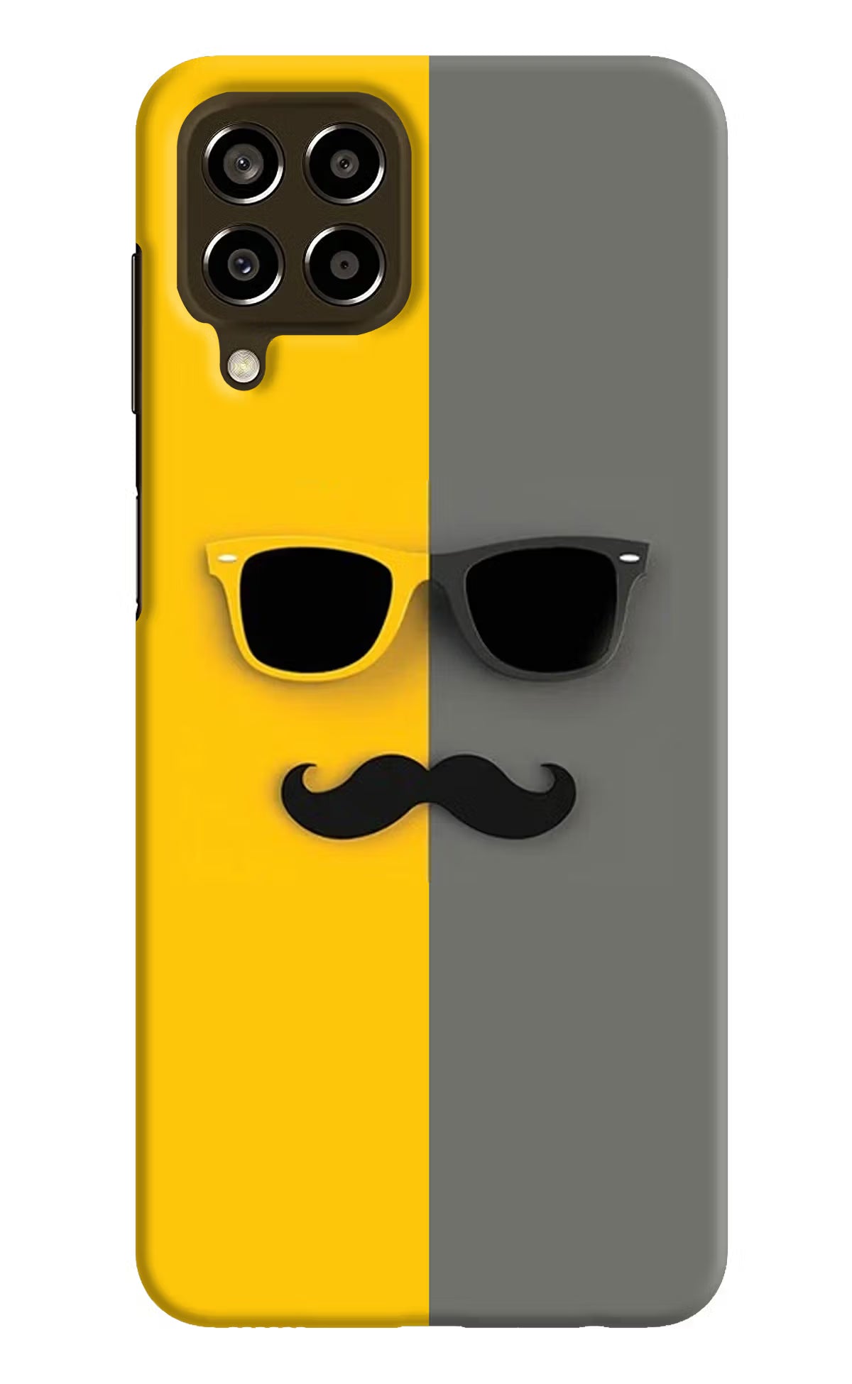 Sunglasses with Mustache Samsung M33 5G Hard Case Back Cover by Casekaro