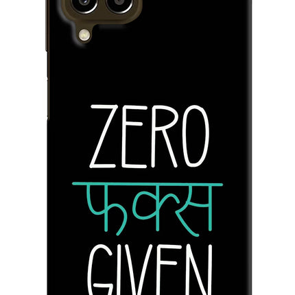 Zero Fucks Given Samsung M33 5G Hard Case Back Cover by Casekaro