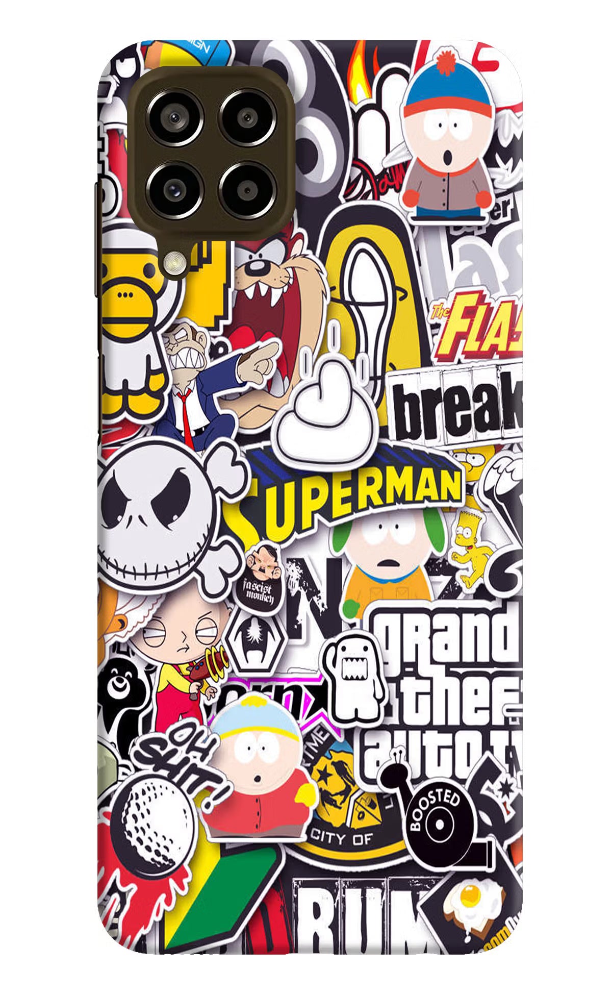 Sticker Bomb Samsung M33 5G Hard Case Back Cover by Casekaro