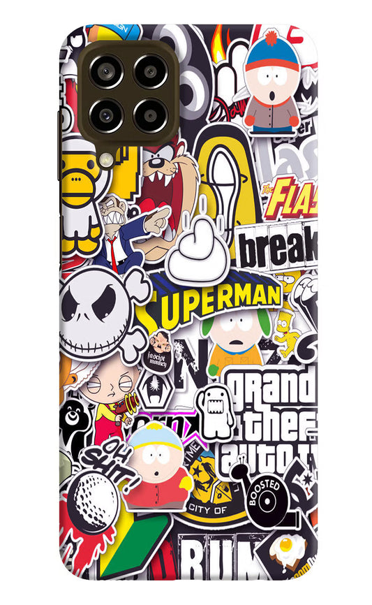 Sticker Bomb Samsung M33 5G Hard Case Back Cover by Casekaro