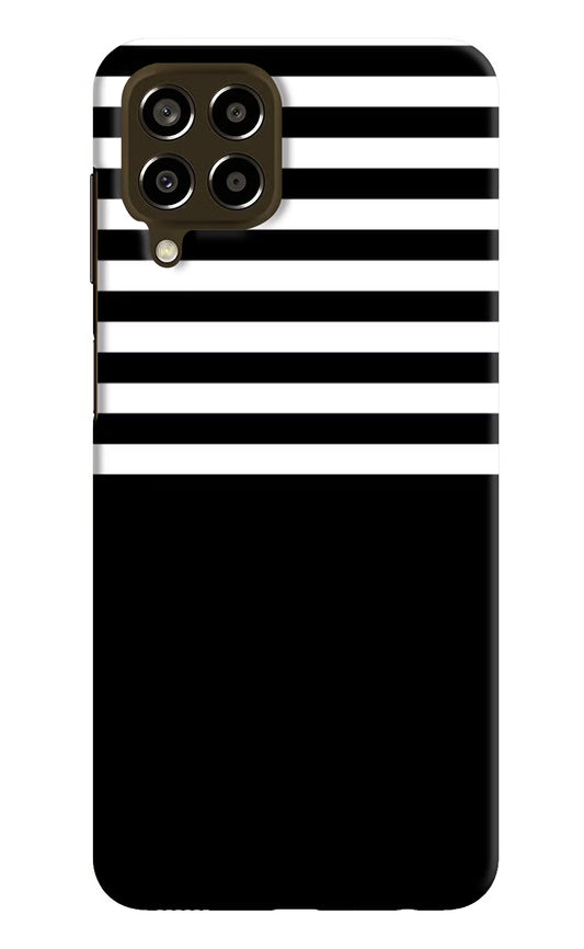 Black and White Print Samsung M33 5G Hard Case Back Cover by Casekaro