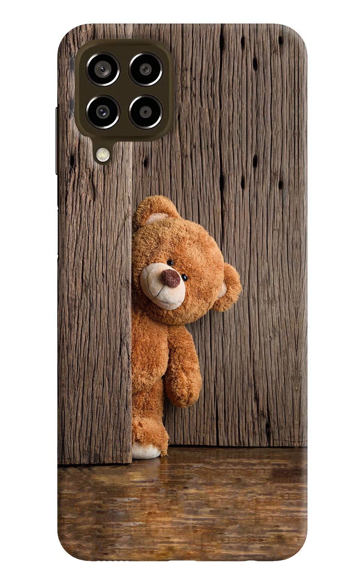 Teddy Wooden Samsung M33 5G Hard Case Back Cover by Casekaro