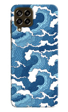 Blue Waves Samsung M33 5G Hard Case Back Cover by Casekaro