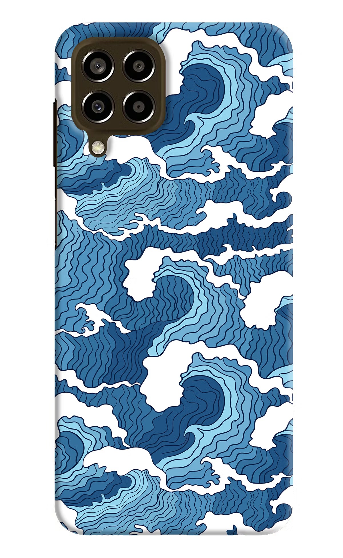 Blue Waves Samsung M33 5G Hard Case Back Cover by Casekaro