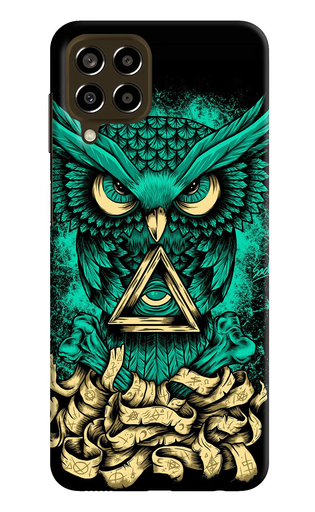 Green Owl Samsung M33 5G Hard Case Back Cover by Casekaro
