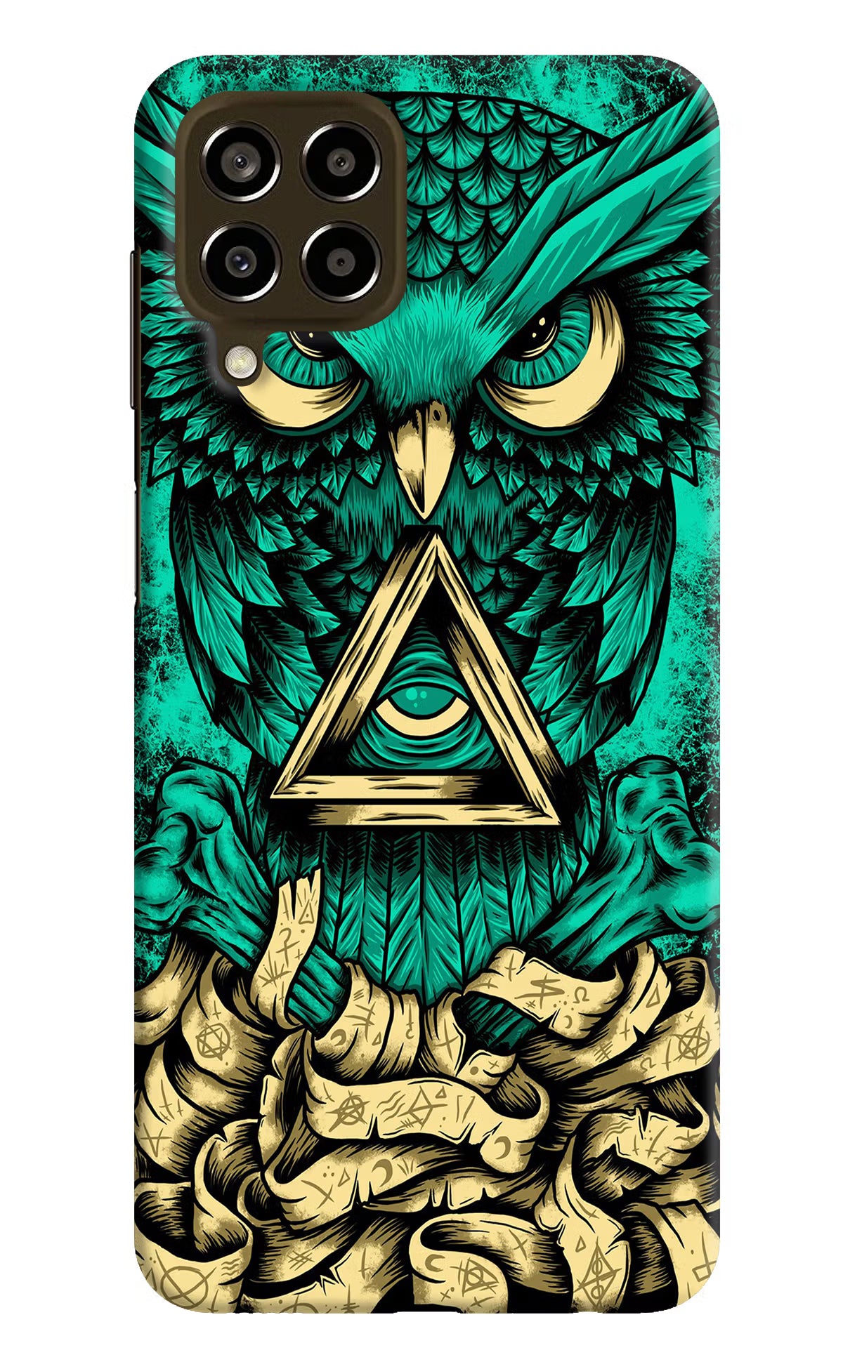 Green Owl Samsung M33 5G Hard Case Back Cover by Casekaro