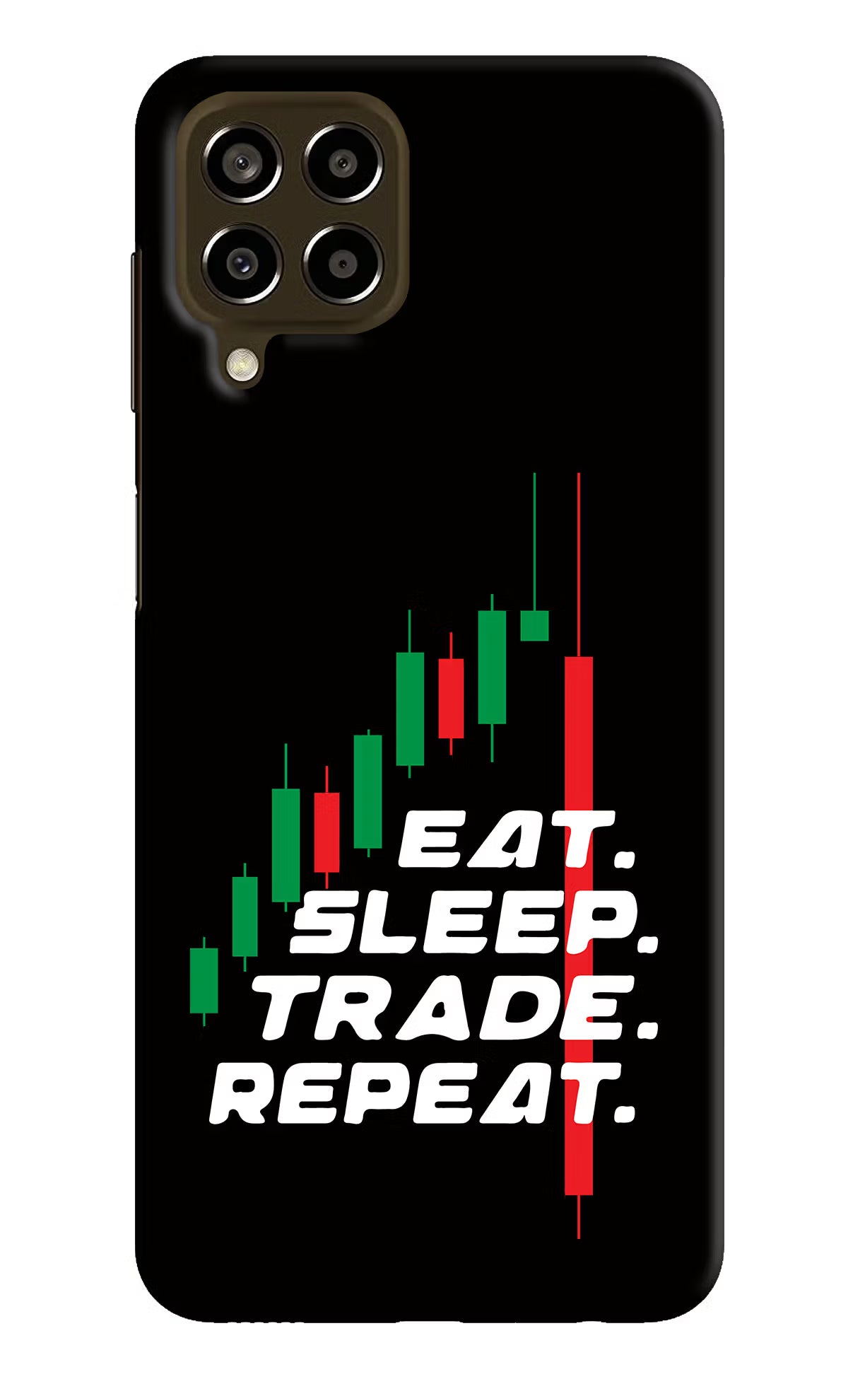 Eat Sleep Trade Repeat Samsung M33 5G Hard Case Back Cover by Casekaro