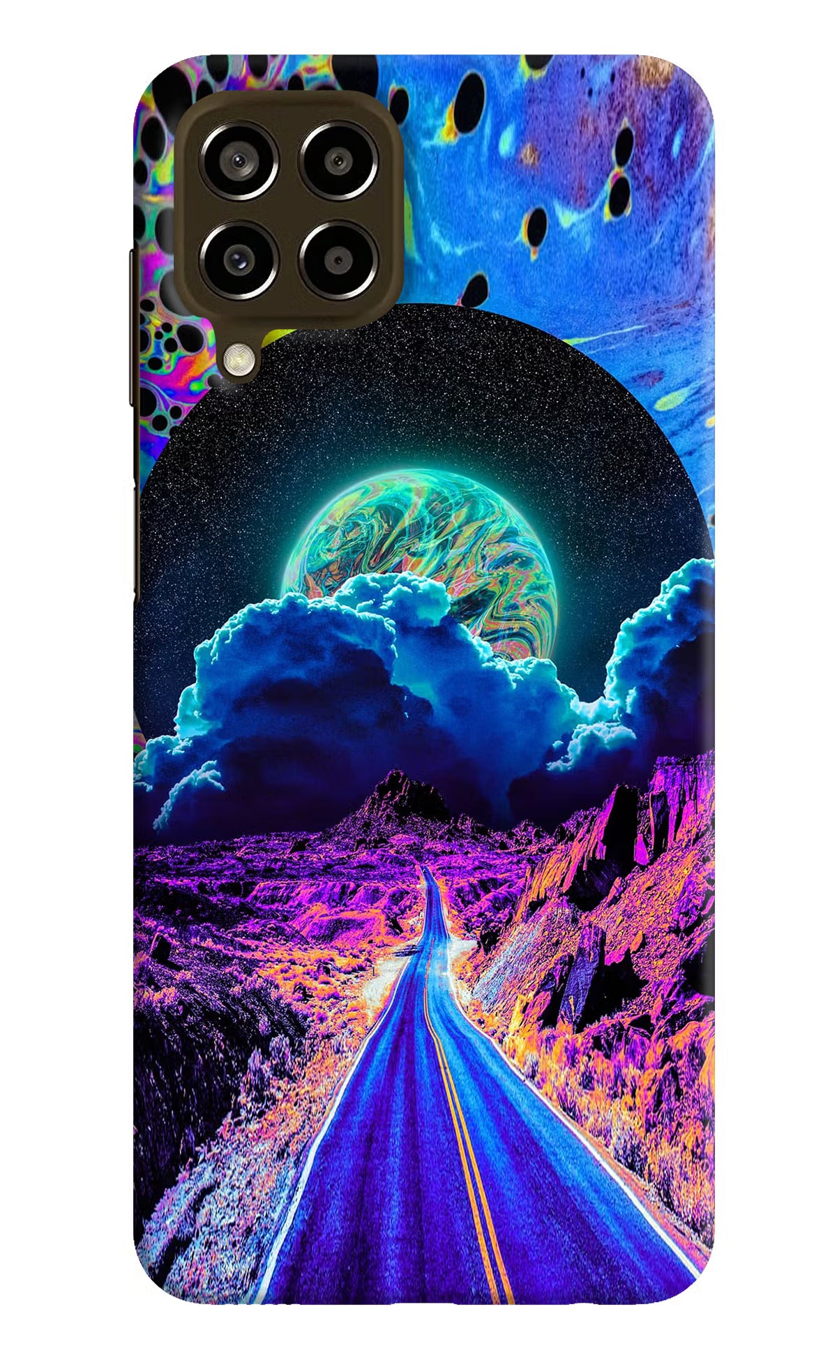 Psychedelic Painting Samsung M33 5G Hard Case Back Cover by Casekaro